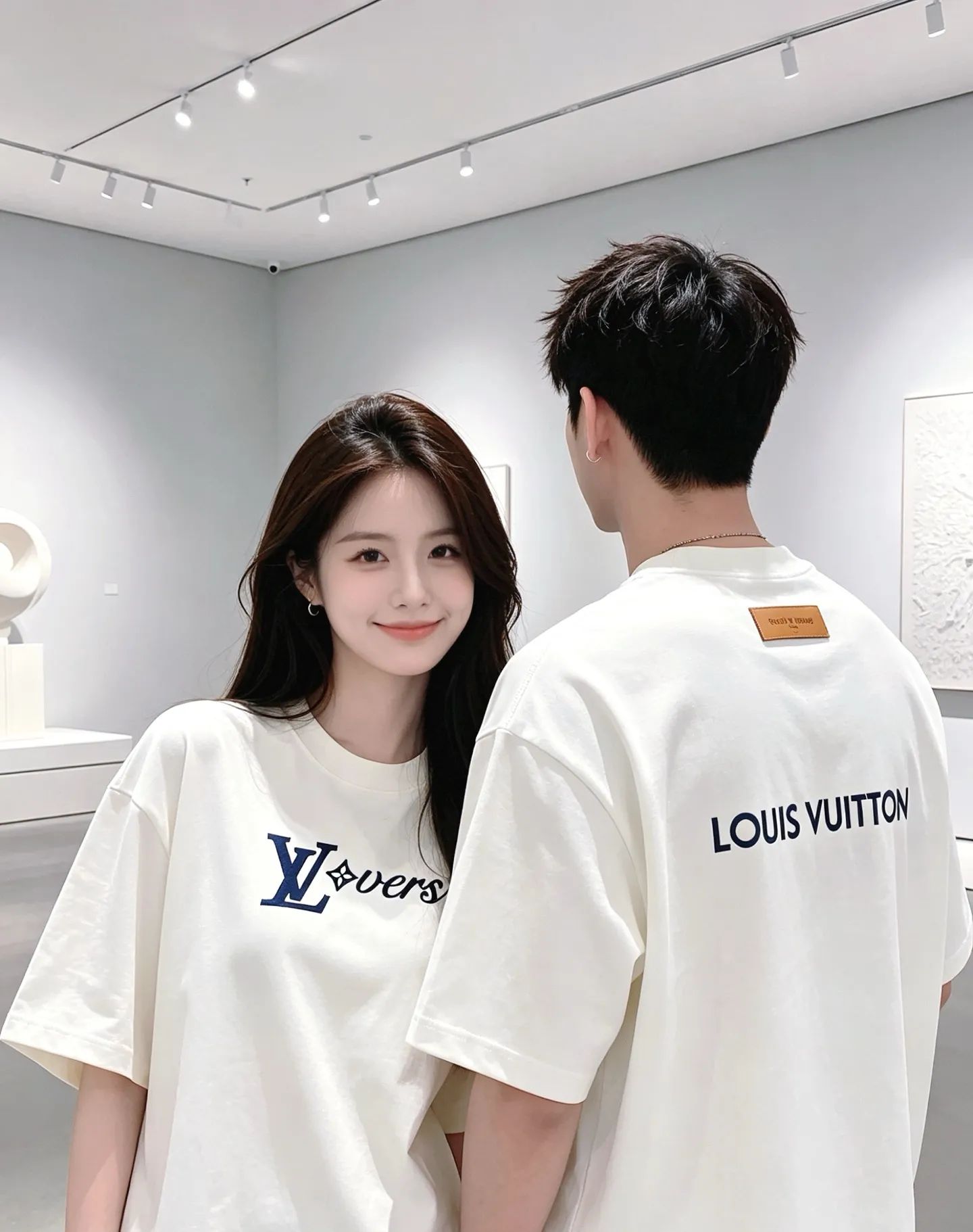 Louis Vuitton/Louis Vuitton Fei Dong letter logo printed short sleeves